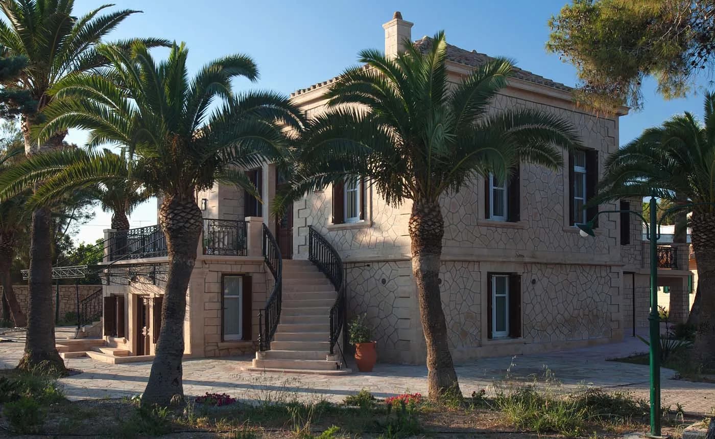 Villa Vithania historic stone exterior