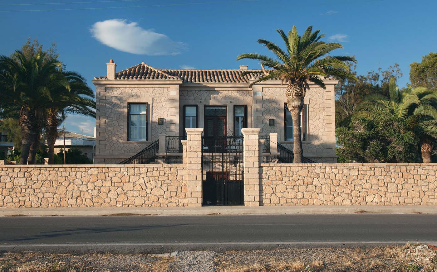 Villa Vithania stone exterior